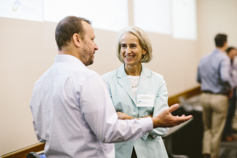 Angie khalter with Continental Resources, and Matt Todd with The Environmental Partnership